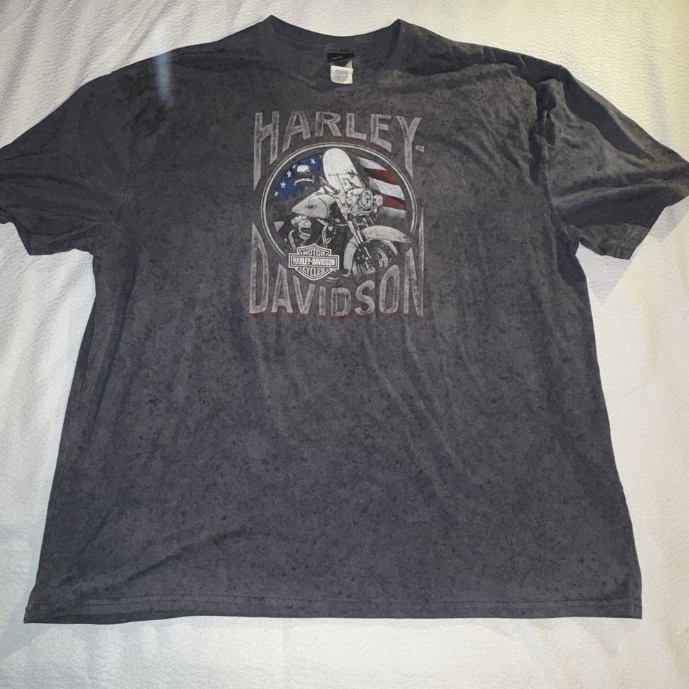 Harley Davidson Men's 3Xl San Juan Puerto Rico American Flag Tee Shirt